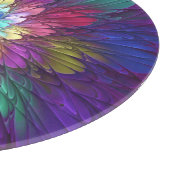 Planche À Découper Art abstrait fractal de fleurs psychédéliques colo (Coin)