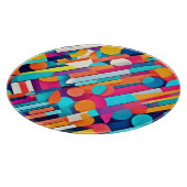 Planche À Découper Art Abstrait géométrique vibrant (Coin)