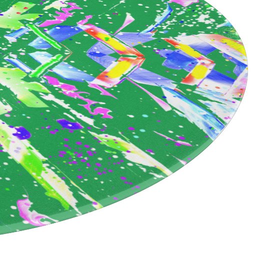 Planche À Découper Art abstrait numérique que nous appelons chaos (Coin)