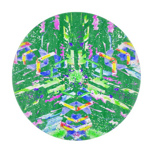 Planche À Découper Art abstrait numérique que nous appelons chaos (Devant)