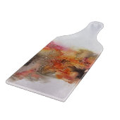 Planche À Découper Art Abstrait rouge Brown orange blanc (Coin)