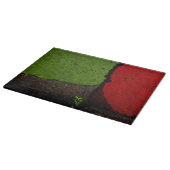 Planche À Découper Art abstrait rouge et vert (Coin)