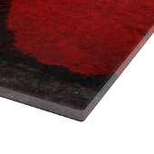 Planche À Découper Art abstrait rouge et vert (Coin)