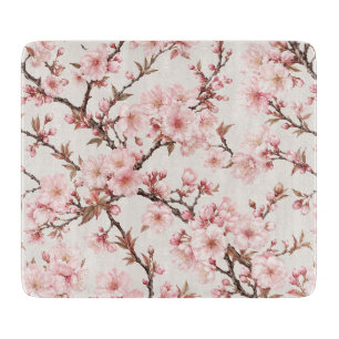 Planche À Découper Art botanique de cerisier en fleurs aéré