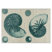 Planche À Découper Art de coquillage rouge et vert (Devant)