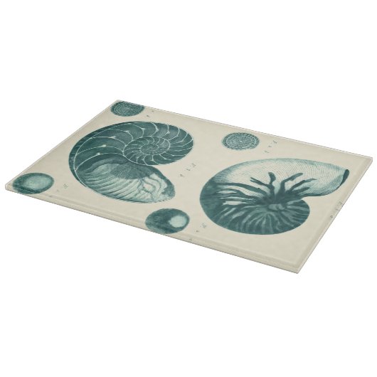 Planche À Découper Art de coquillage rouge et vert (Coin)