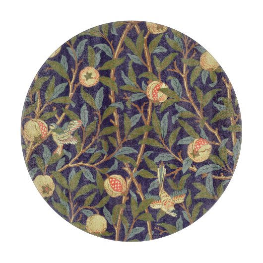 Planche À Découper Art de cru d'oiseau et de grenade de William (Devant)