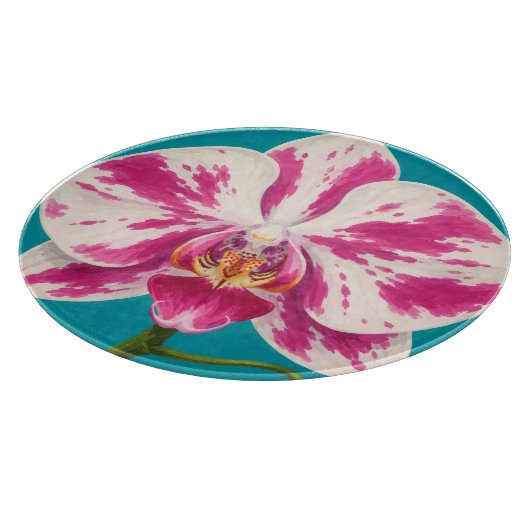 Planche À Découper Art de fleurs tropicales peintes (Coin)