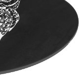 Planche À Découper Art de hibou noir et blanc (Coin)