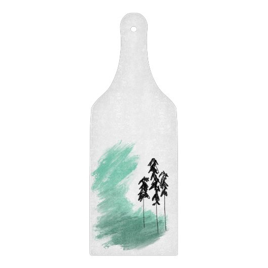 Planche À Découper art de l'arbre vert scandinave simple moderne ment (Devant)