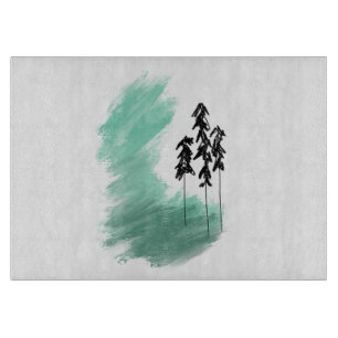 Planche À Découper art de l'arbre vert scandinave simple moderne ment