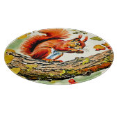 Planche À Découper Art de l'écureuil d'automne (Coin)