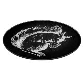 Planche À Découper Art de l'écureuil noir et blanc (Coin)