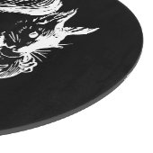 Planche À Découper Art de l'écureuil noir et blanc (Coin)