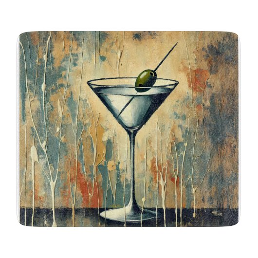 Planche À Découper Art de Martini en techniques mixtes du milieu du s (Devant)