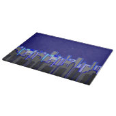 Planche À Découper Art de paysage urbain bleu abstrait (Coin)
