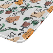 Planche À Découper Art de trait dessin chats et fleurs (Coin)