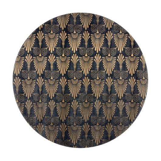 Planche À Découper Art Déco Black Gold : Retro. (Devant)