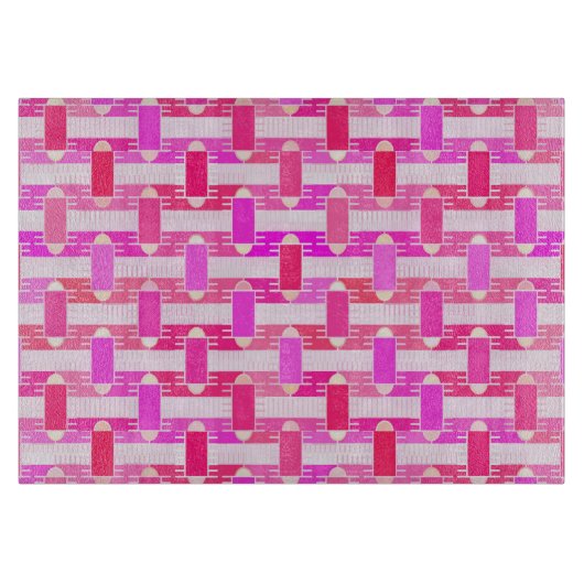 Planche À Découper Art Déco chic industriel - rose, fuchsia, orchidée (Devant)