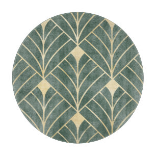 Planche À Découper Art déco d'or : Style Luxueux et sans couture