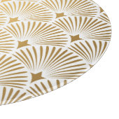 Planche À Découper Art Déco : Elégance Gold-White. (Coin)