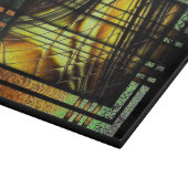 Planche À Découper Art Déco En Planche Verte Et Or (Coin)