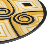 Planche À Découper Art Déco fait Perse (Jaune et Noir) Charcuteri (Coin)