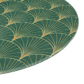 Planche À Découper Art déco feuille de palme verte (Coin)