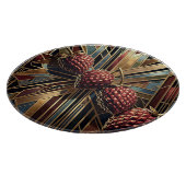 Planche À Découper Art Déco framboise géométrique or (Coin)