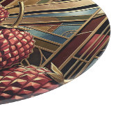 Planche À Découper Art Déco framboise géométrique or (Coin)