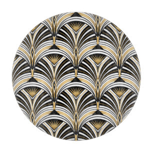 Planche À Découper Art Déco Gold Black Elegance : Années folles
