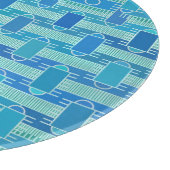 Planche À Découper Art Déco industriel chic - bleu doux (Coin)