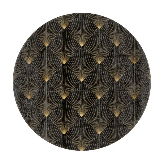 Planche À Découper Art Déco : L'élégance de l'or noir. (Devant)