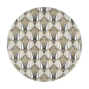 Planche À Découper Art déco, motif or de luxe