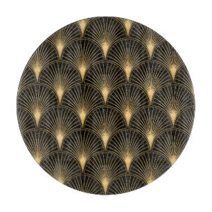 Planche À Découper Art Déco Or Noir : Luxe incomparable