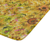 Planche À Découper Art des tournesols vintages (Coin)