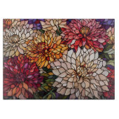 Planche À Découper Art du Dahlia en Vitrail (Devant)