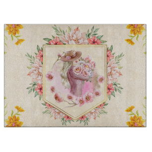 Planche À Découper Art du printemps, conception graphique des fleurs