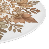 Planche À Découper Art floral mandala complexe tons bruns (Coin)