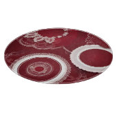 Planche À Découper art floral rouge foncé IA (Coin)