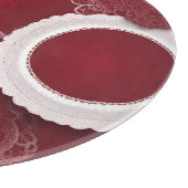 Planche À Découper art floral rouge foncé IA (Coin)
