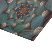 Planche À Découper Art Fractal Abstrait Avec Profondeur Bleu Brown Ar (Coin)