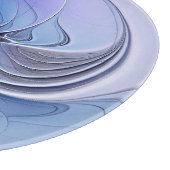 Planche À Découper Art fractal moderne abstrait bleu lavande (Coin)