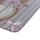 Planche À Découper art IA à rayures grises (Coin)
