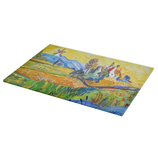 Planche À Découper Art Impressionniste Moderne Été Provence Paysage (Coin)