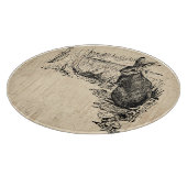 Planche À Découper Art lapin vintage illustré (Coin)