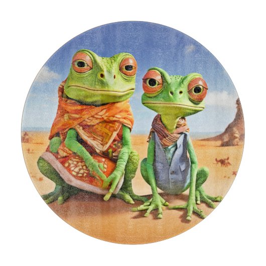 Planche À Découper Art Lizard de famille (Devant)