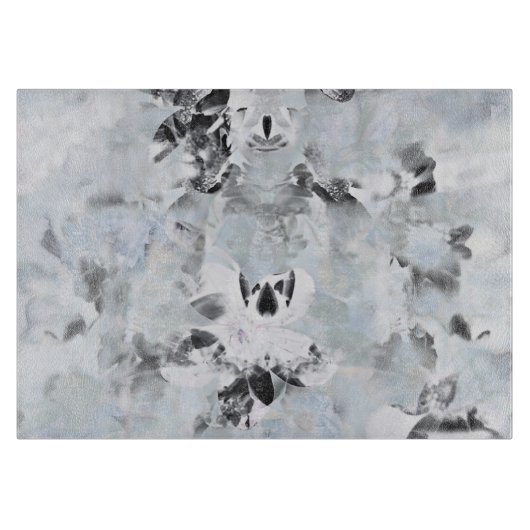 Planche À Découper Art moderne abstrait noir et blanc (Devant)