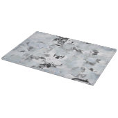 Planche À Découper Art moderne abstrait noir et blanc (Coin)