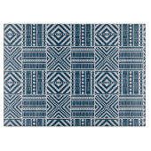 Planche À Découper Art Motif tribal bleu (Devant)